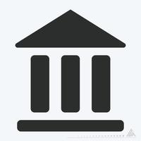 Icon Vector of Building - Glyph Style