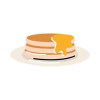 pancake with syrup vector