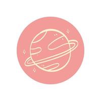planet space circle icon vector