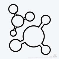 Icon Vector of Molecule 2 - Line Style