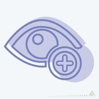 Icon Vector of Eye Exam 2 - Two Tone Style