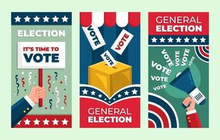 United States Election Banner Template Set vector