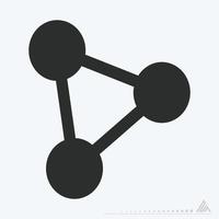 Icon Vector of Molecule - Glyph Style