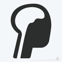 Icon Vector of Brain 2 - Glyph Style