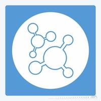 Icon Vector of Molecule 2 - White Moon Style