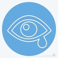 Icon Vector of Eye Exam 4 - Blue Eyes Style