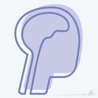 Icon Vector of Brain 2 - Two Tone Style