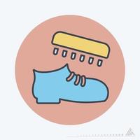 Gráfico vectorial de pulido de zapatos - estilo mate de color vector