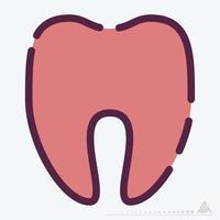 Icon Vector of Tooth - Line Cut Style