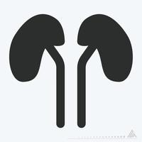Icon Vector of Kidney - Glyph Style