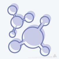 Icon Vector of Molecule 2 - Two Tone Style