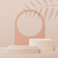 3d podium minimal scene with geometrical product. vector