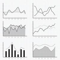 Quadratic function in the coordinate system. Line graph on the grid. vector