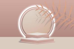 3d podium minimal scene with geometrical product. vector