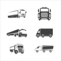 Ilustración de diseño de icono de vector de camión