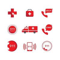 911 Emergency Vector icon design