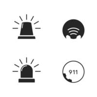 Diseño de icono de vector de emergencia 911