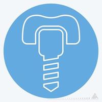 Icon Vector of Dental Implants - Blue Eyes Style