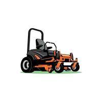 yellow lawn mower isolated vector