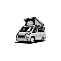 camper van - RV - motor home isolated  vector