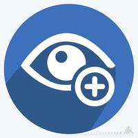 Icon Vector of Eye Exam 2 - Long Shadow Style