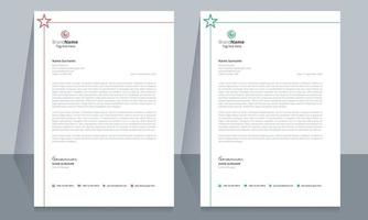 Clean and Corporate Letterhead Template Design vector
