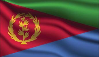 Eritrea Realistic Modern Flag Design vector