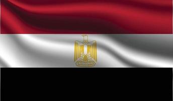 Egypt Realistic Modern Flag Design vector