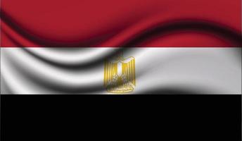 Egypt Realistic waving Flag Design vector