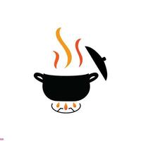 Cooking Pot Logo Design for Business And Company. vector