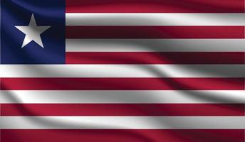 Liberia Realistic Modern Flag Design vector