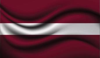 Latvia Realistic waving Flag Design vector