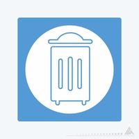 Vector Graphic of Rubbish Bin - White Moon Style