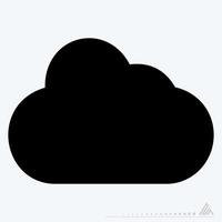 Icon Vector of Cloud - Glyph Style