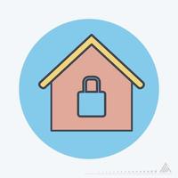 Vector Graphic of Secure House - Color Mate Style