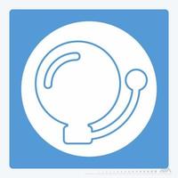 Icon Vector of School Alarm - White Moon Style