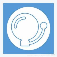 Icon Vector of School Alarm - White Moon Style