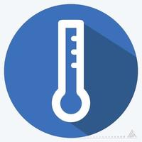 vector icono de temperatura - estilo de sombra larga