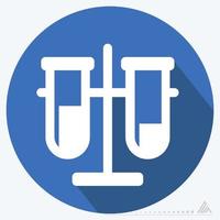 Icon Vector of Vials - Long Shadow Style