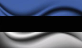 Estonia diseño de bandera ondeando realista vector