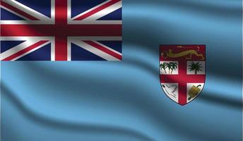 diseño de bandera moderna realista de fiji