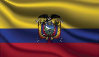 Ecuador Realistic Modern Flag Design vector