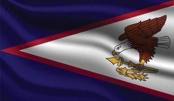 diseño de bandera moderna realista de samoa americana vector