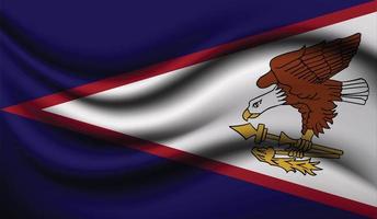 American Samoa Realistic waving Flag Design vector