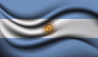 Argentina Realistic waving Flag Design vector