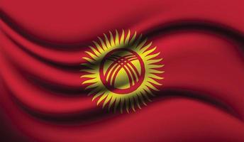 Kirguistán diseño de bandera ondeando realista vector