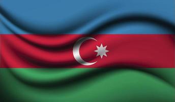 Azerbaijan Realistic waving Flag Design vector