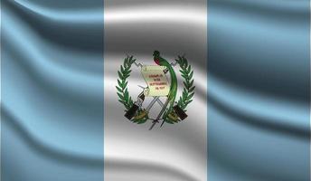 diseño de bandera moderna realista de guatemala vector