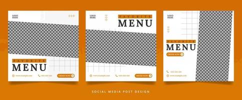 Minimalist Culinary Flyer or Social Media Banner vector