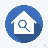 Vector Graphic of House Search - Flat Style